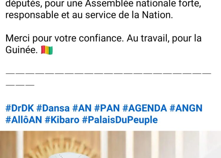 Guinée: rentrée parlementaire et élection de Dansa Kourouma à la tête de l’Assemblée nationale